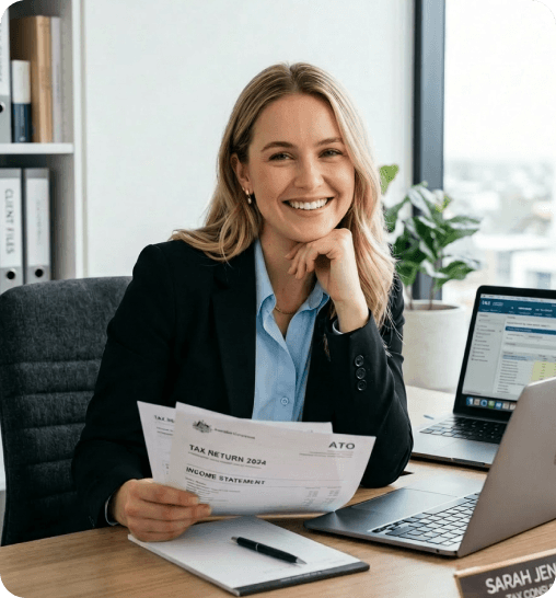 Registered tax agent reviewing a myTax return